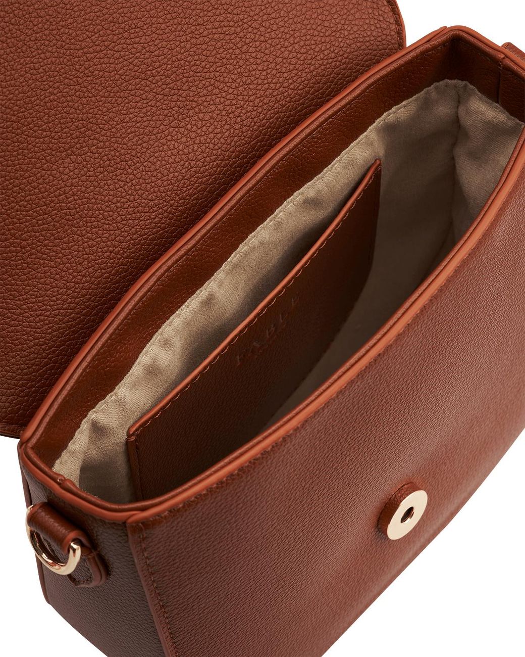 Fable England Brown Beth Saddle Crossbody Bag