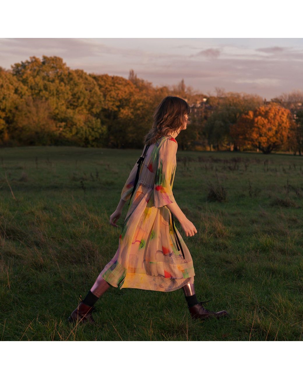 Klements Yellow Solstice Silk Dress