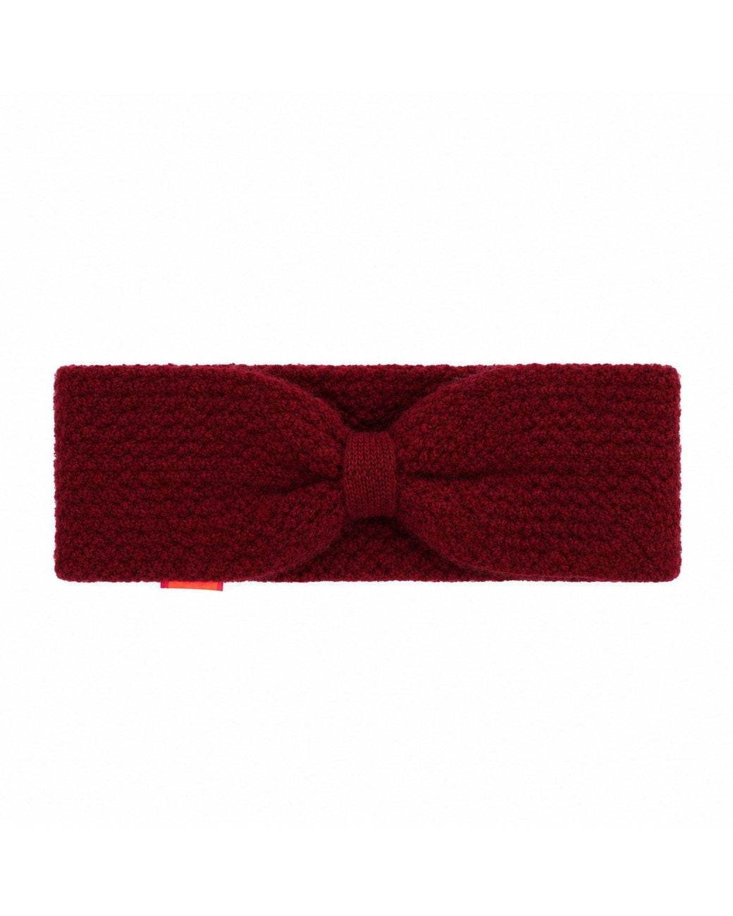 Pink Maharani Red Knitted Bow Headband – Burgundy