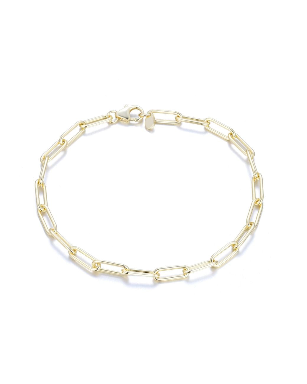 KAMARIA Metallic Large Paperclip Link Chain Bracelet