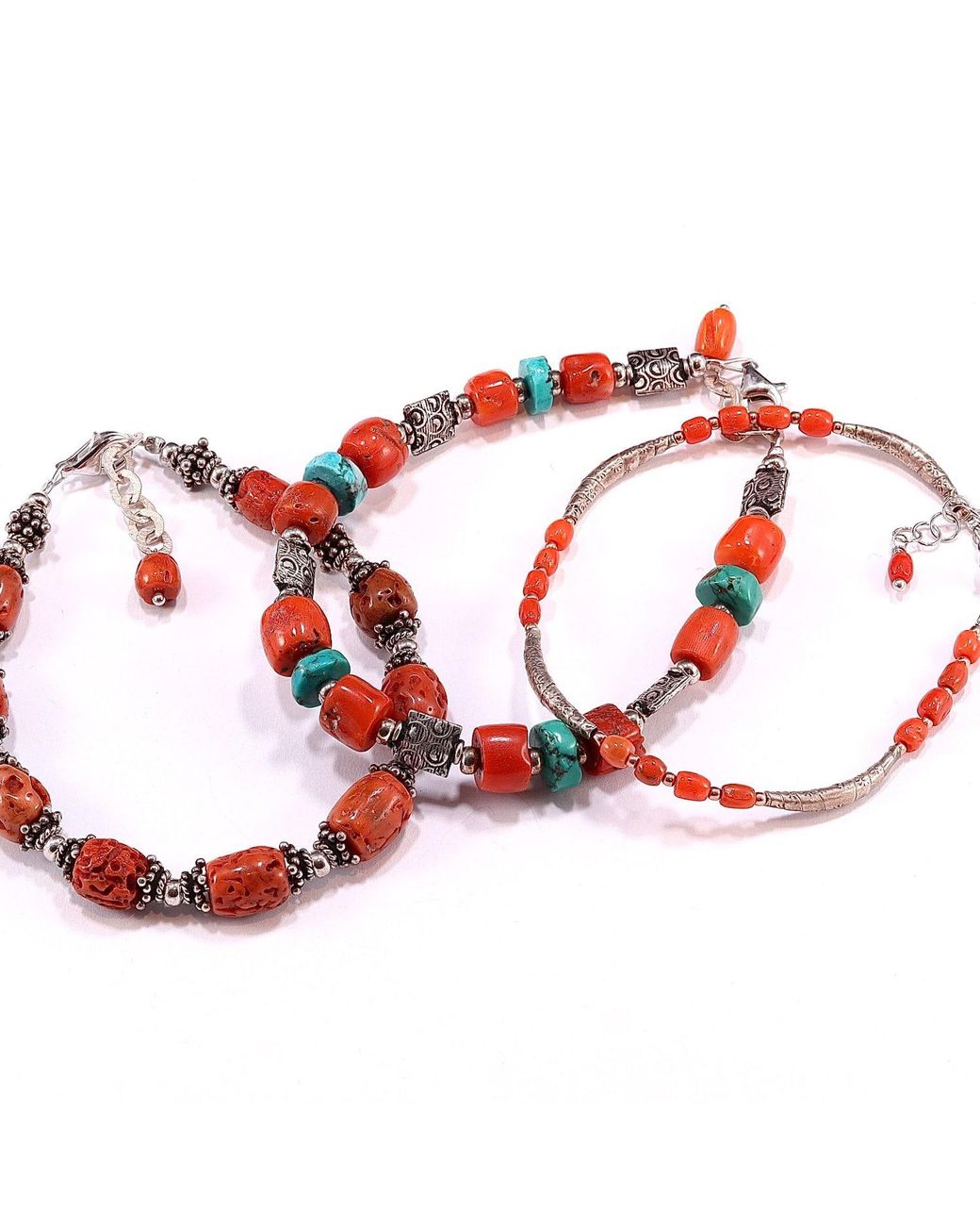 Mineralgems•Studio Red Coral And Bracelet