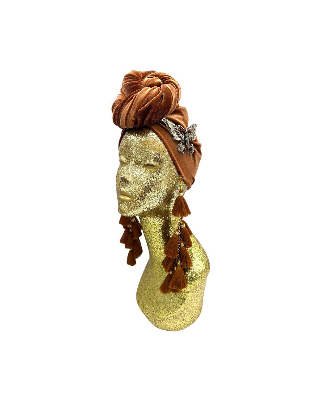 Julia Clancey Brown Butterfly Cocoa Chacha Turban