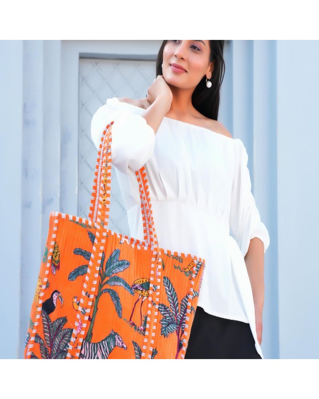 Conscious Yoga Collective Red The Ultimate Velvet Jungle Tote