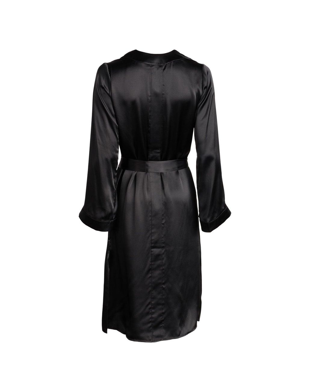 Je Mérite (I Deserve) Black Silk Wrap Robe