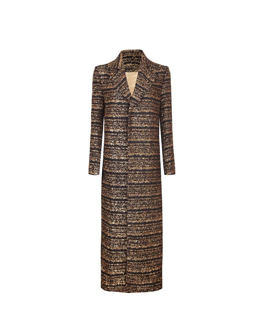 RUE AGTHONIS Brown Cravate Coat