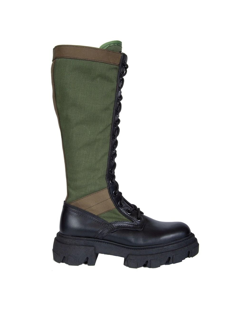 Urbnkicks Green Jungle Tall Knee- High Boots