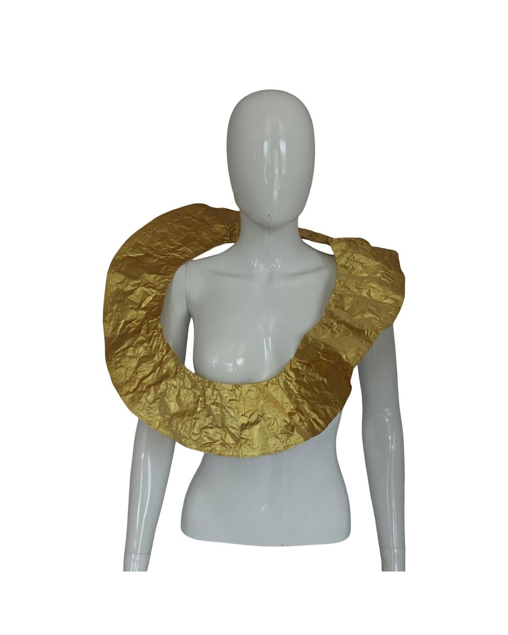 Romer Millinery Green Metallic Silk Circular Collar