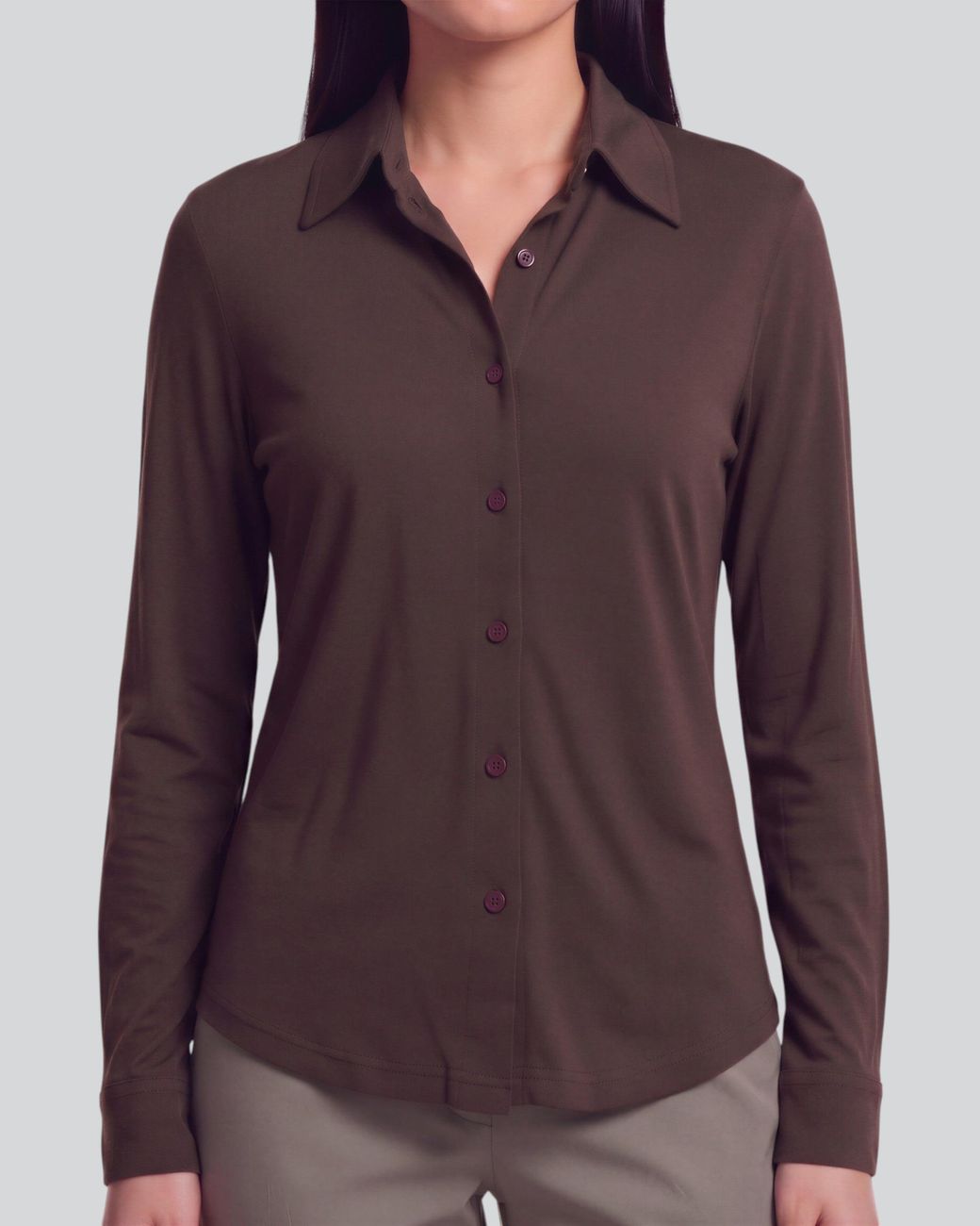 Lords of Harlech Scarlet Brownie Merino Jersey Long-Sleeve Shirt