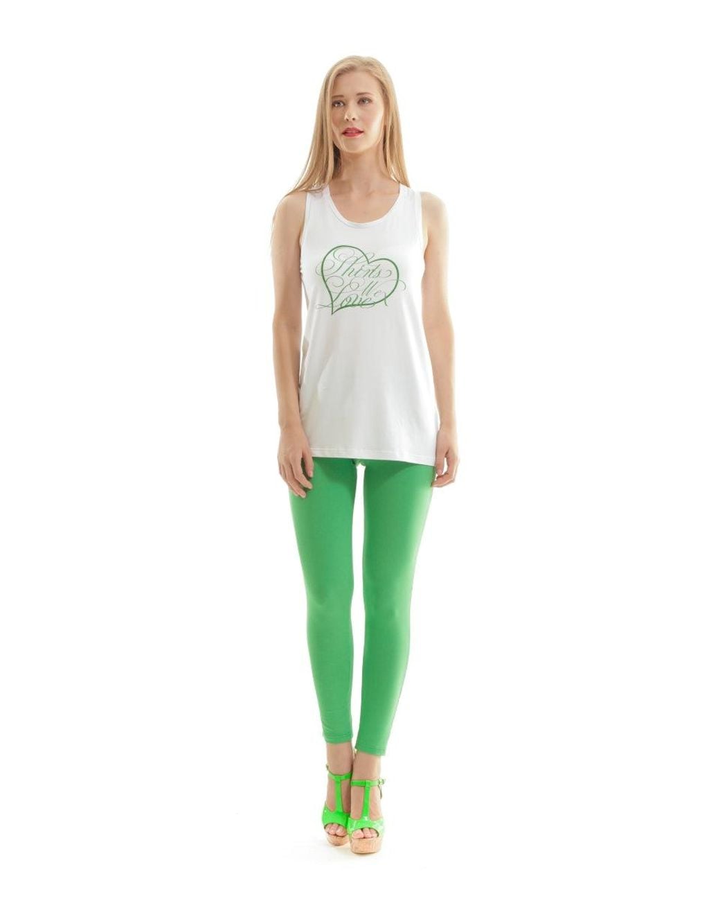 Conquista Gray Racer Back Print Top
