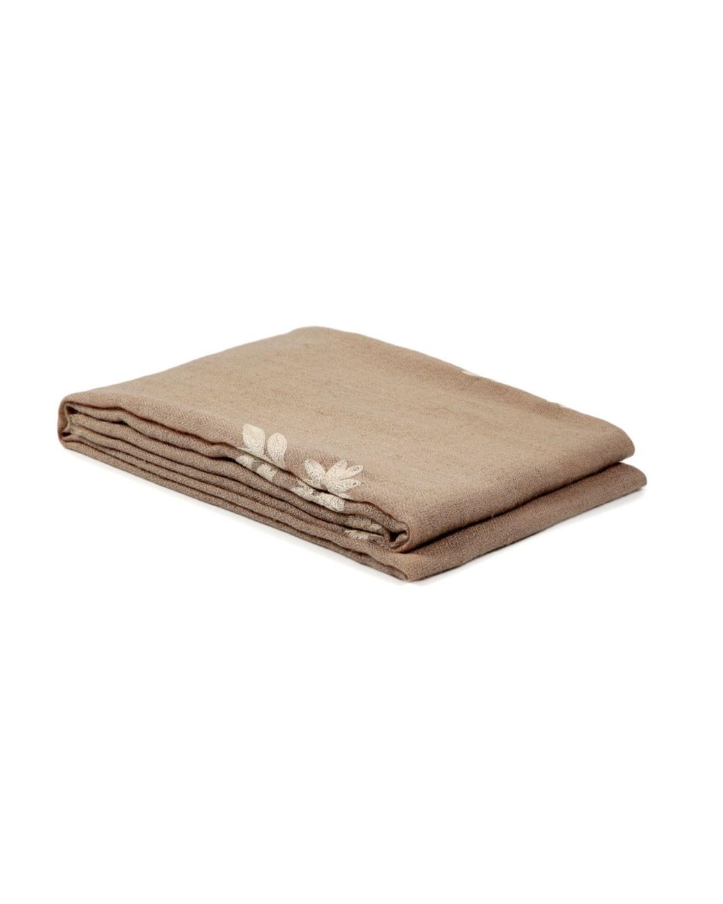 Heritagemoda Natural Neutrals Gi Certified Hand Embroidered Pashmina Cashmere Scarf