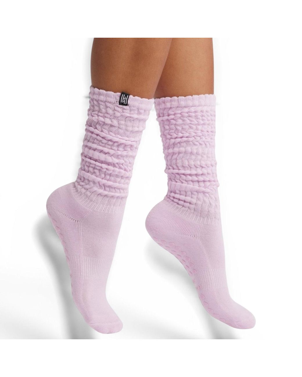 HIGH HEEL JUNGLE by KATHRYN EISMAN Pink Scrunch Grip Sock