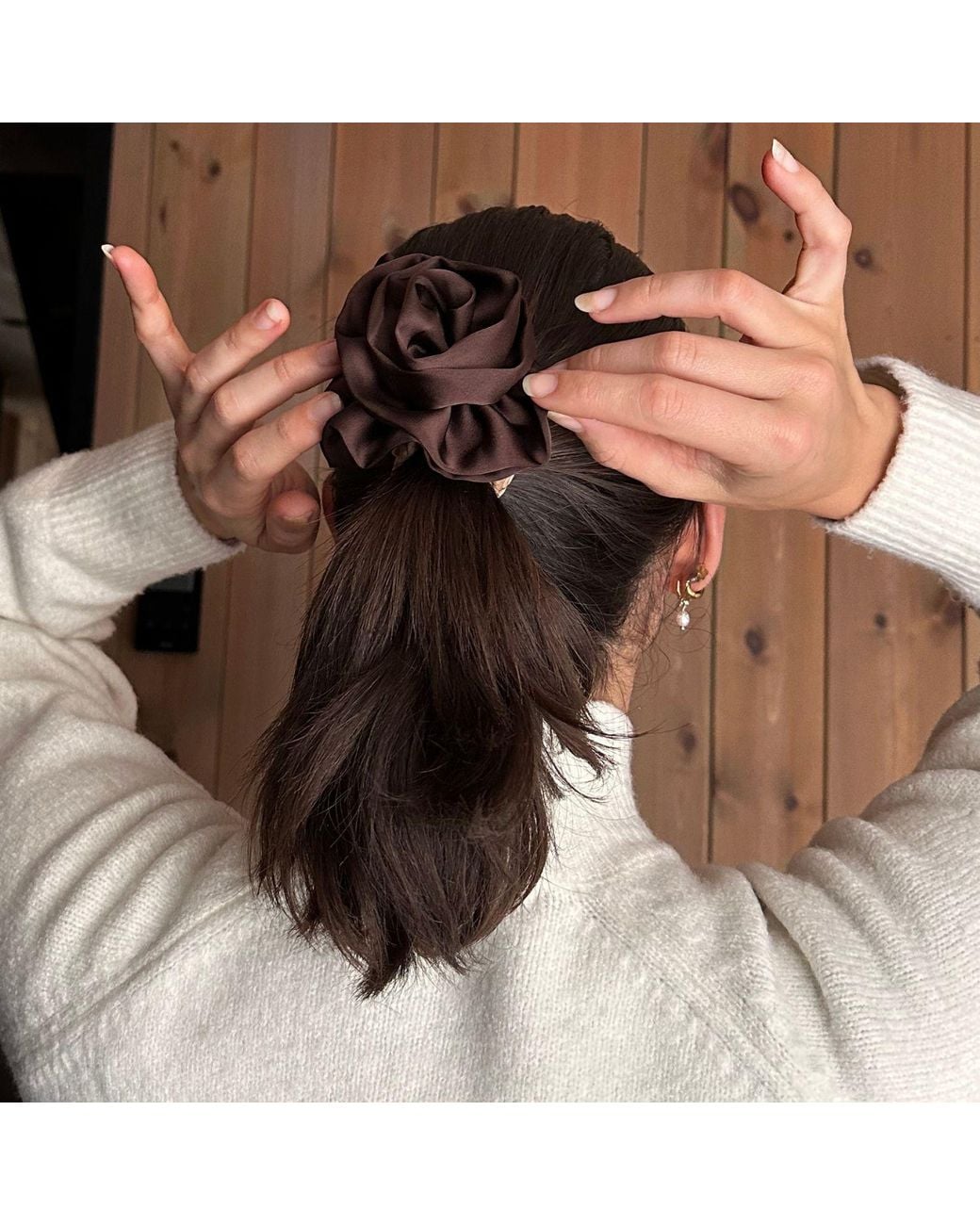 Sylk Black Flower Hair Clip