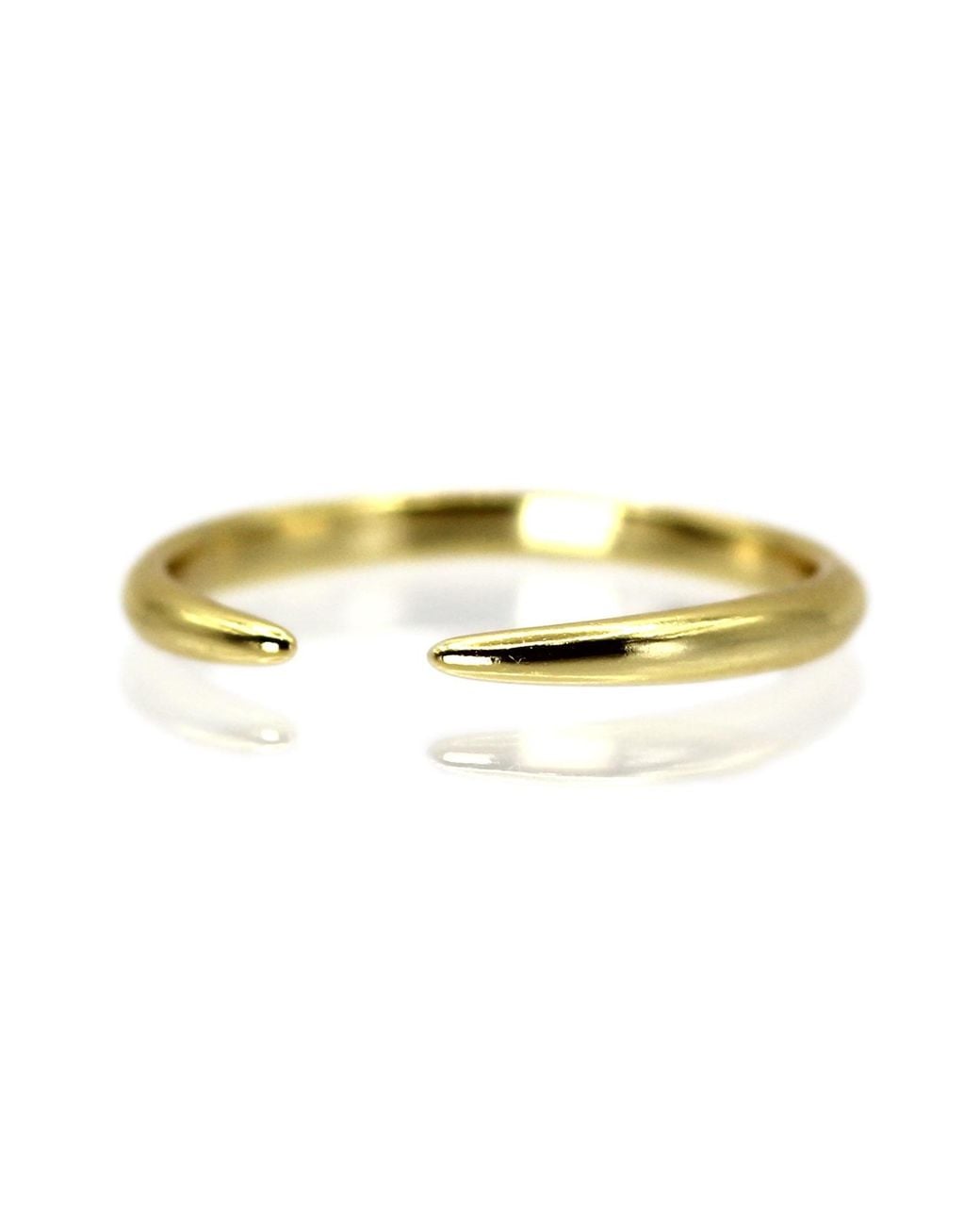 VicStoneNYC Fine Jewelry Yellow Open Cuff Stacking Solid Ring By Handmade