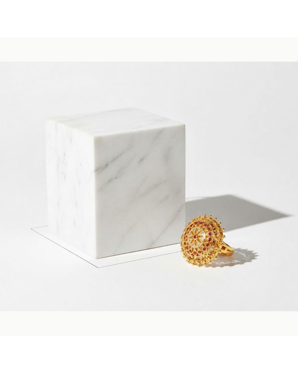 Najiba Metallic Yantra Sacred Geometry Ring