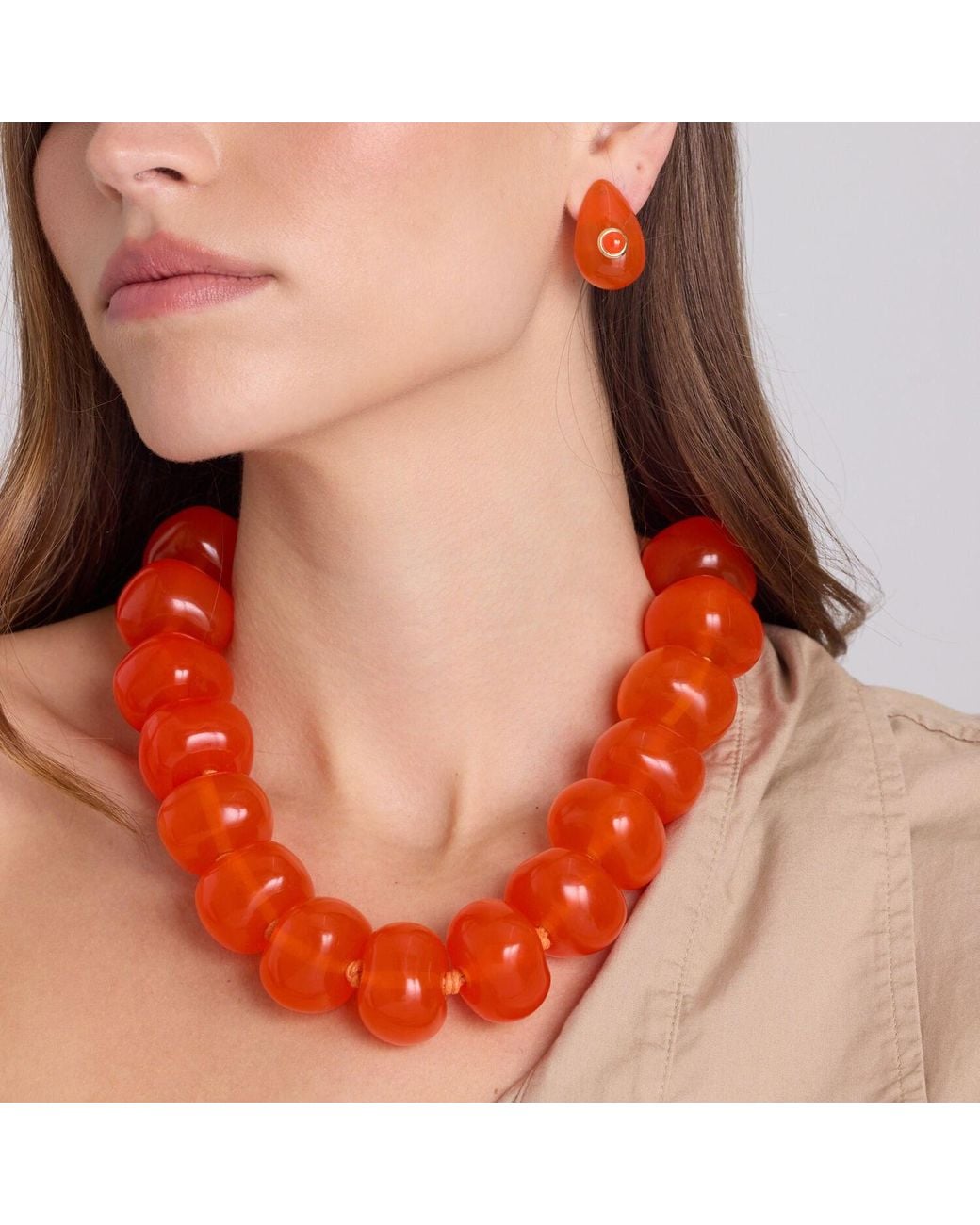Michael Nash Jewelry Red Rosamund Resin Pierced Earrings