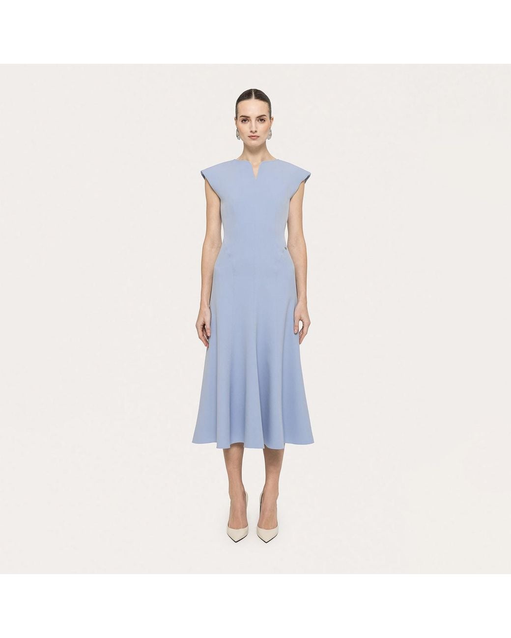 Nissa Blue A-Line Midi Dress Baby
