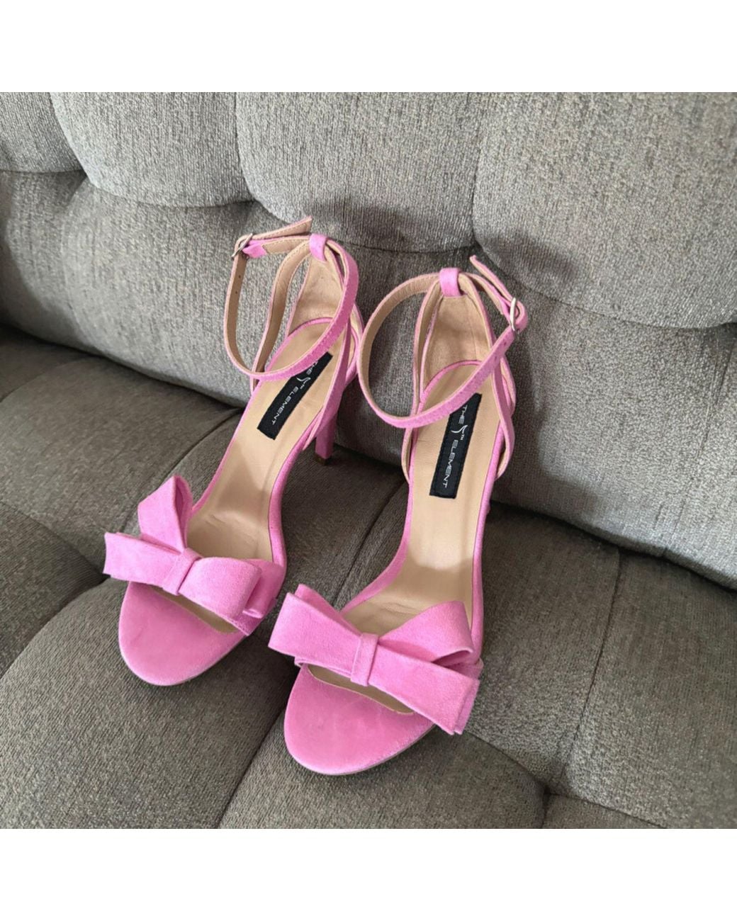 The 5Th Element Pink Elise Suede Sandals