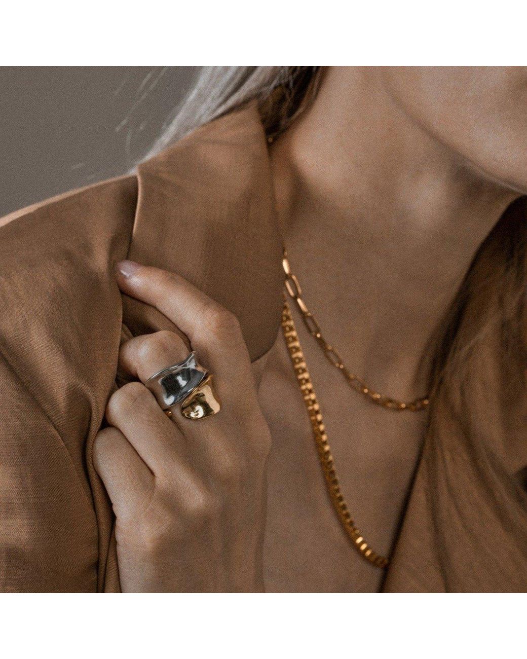 Lait & Lune Metallic Agave Ring