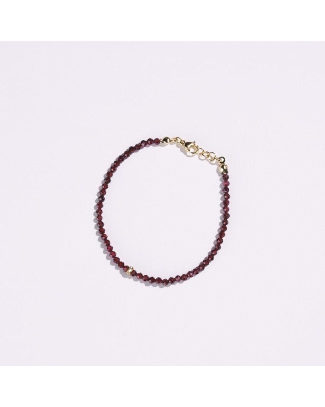Urbane Jewelry Studio Metallic Micro Garnet Bracelet