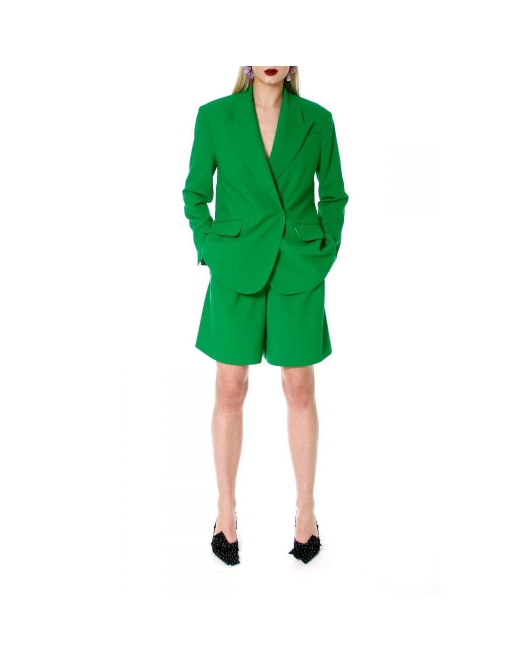 AGGI by HALEWSKI Green Blazer Ramona Poison