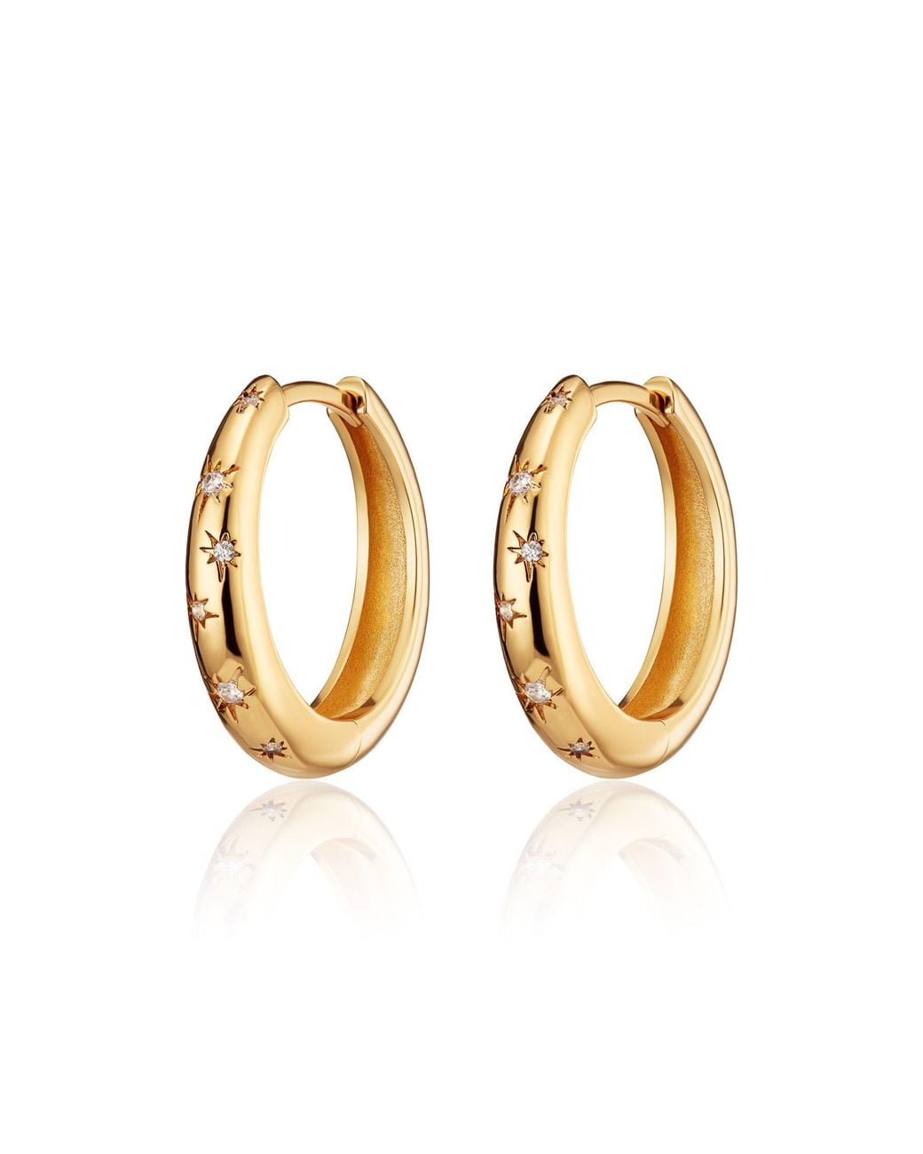 Scream Pretty Celestial Star Hoop Earrings in Metallic | Lyst