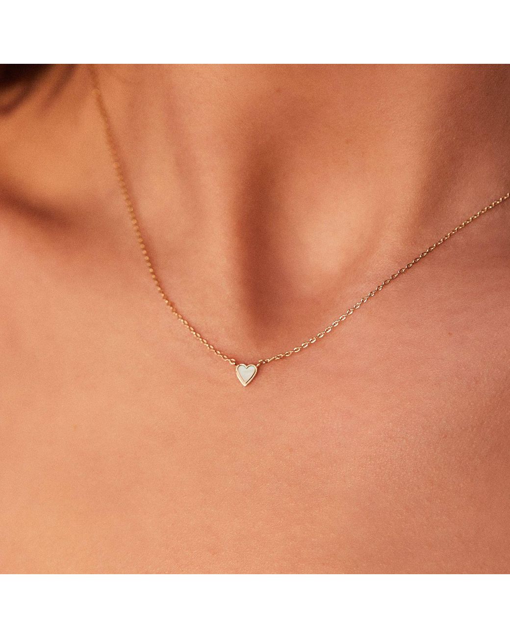 Lily & Roo Metallic Tiny Heart Necklace