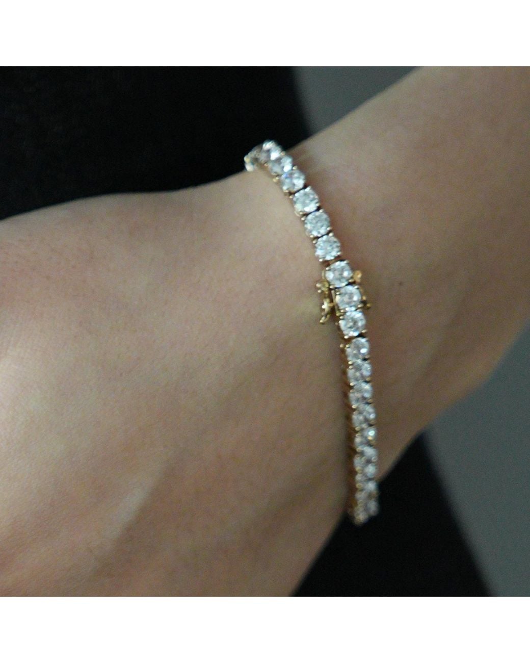 Retro Chic Metallic Aurelia Tennis Bracelet