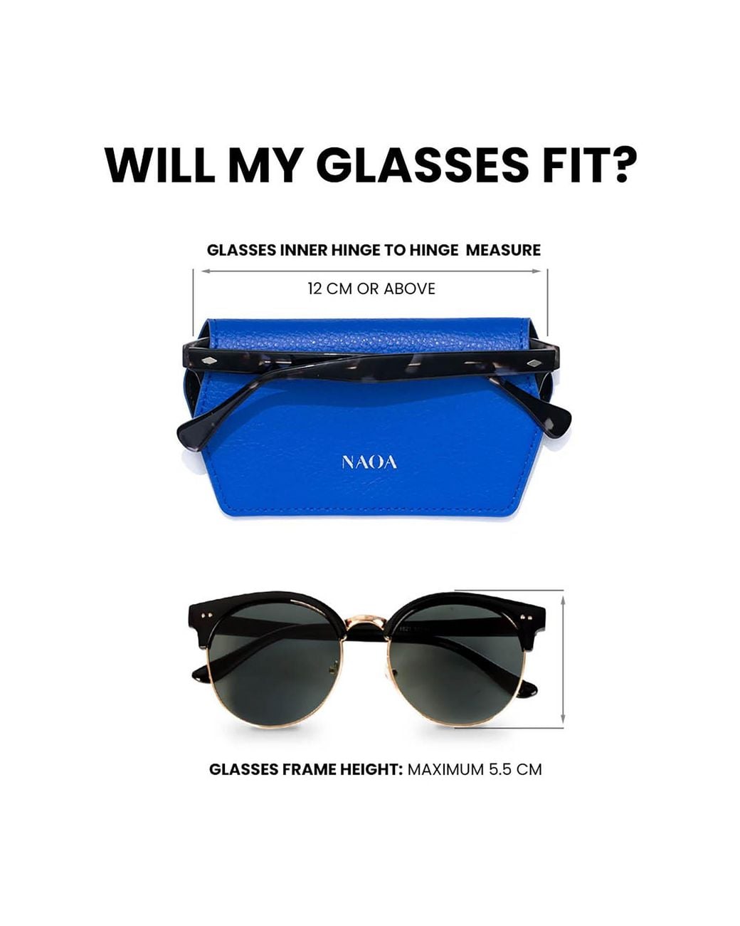 Naoa Blue Slim Glasses Case Royal