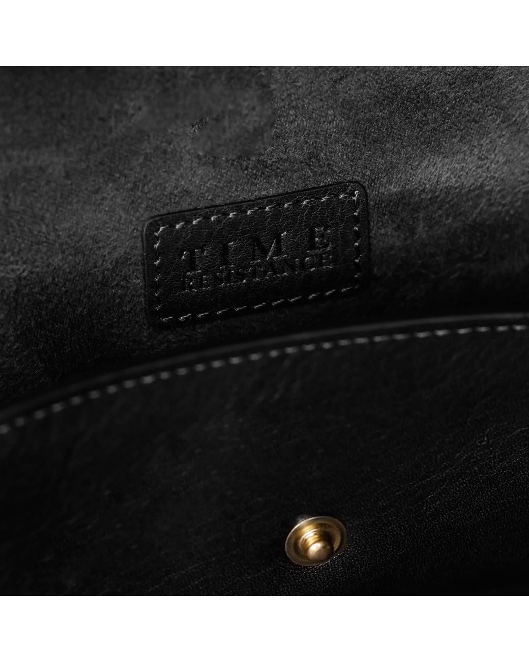 Time Resistance Black Leather Glasses Case For