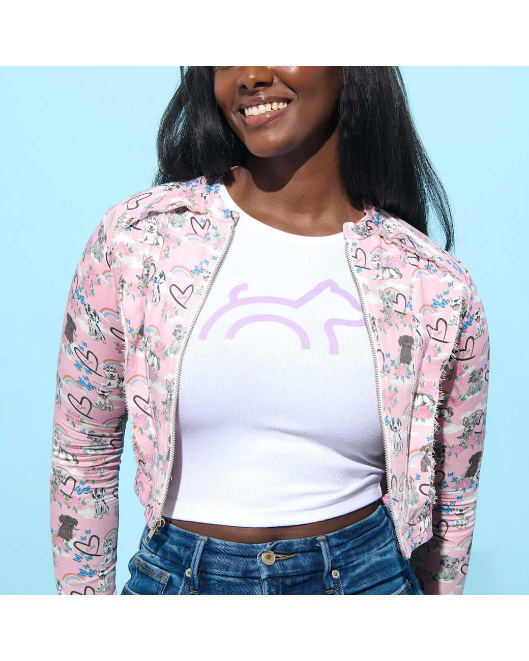 Cloud Haven White Rib Logo Tee