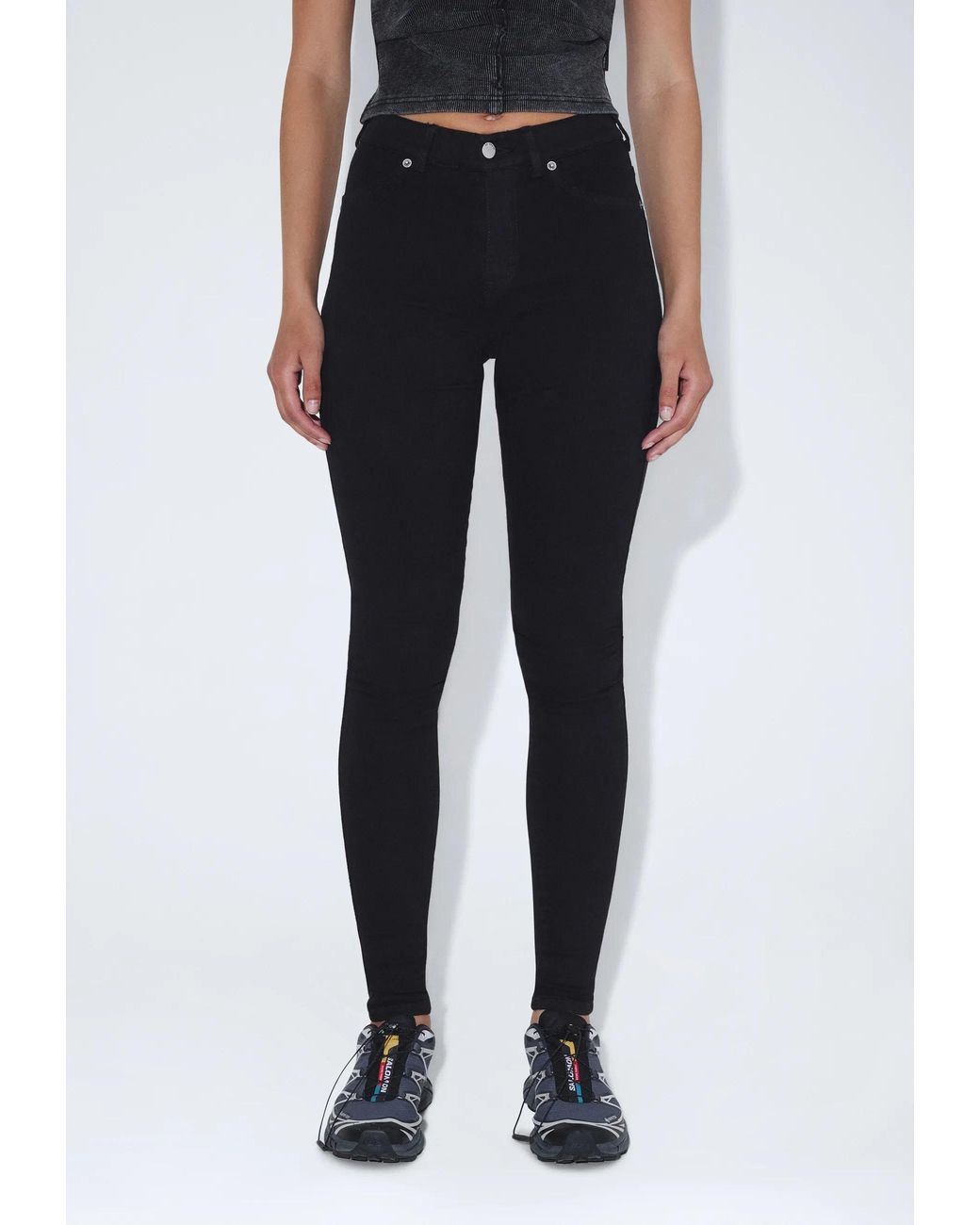 Dr. Denim Black Plenty Mid Skinny