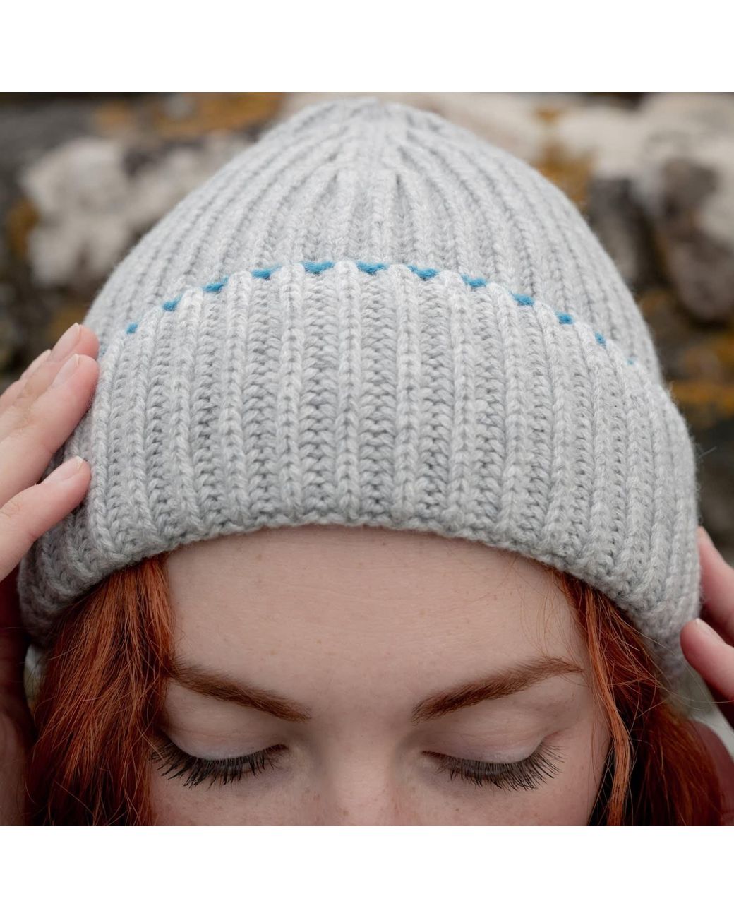 Kinalba Natural Neutrals Ladies Camel Chunky Ribbed Cashmere Beanie Hat