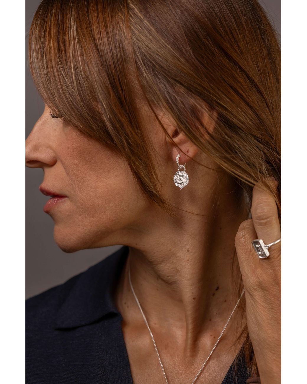 Claire Hill Designs Metallic Know Your Worth Huggie Hoops