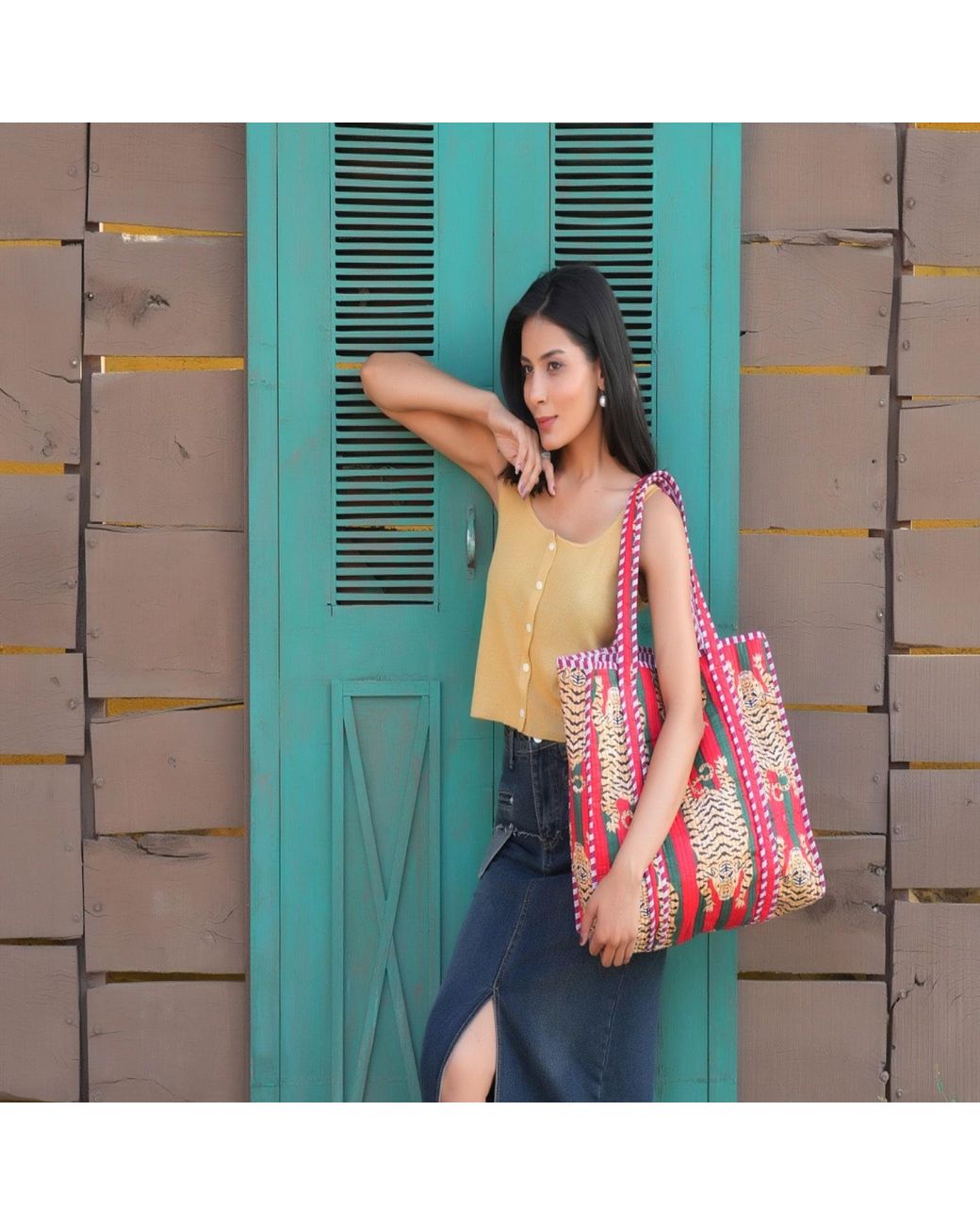 Conscious Yoga Collective Red The Ultimate Tibetan Tiger Tote