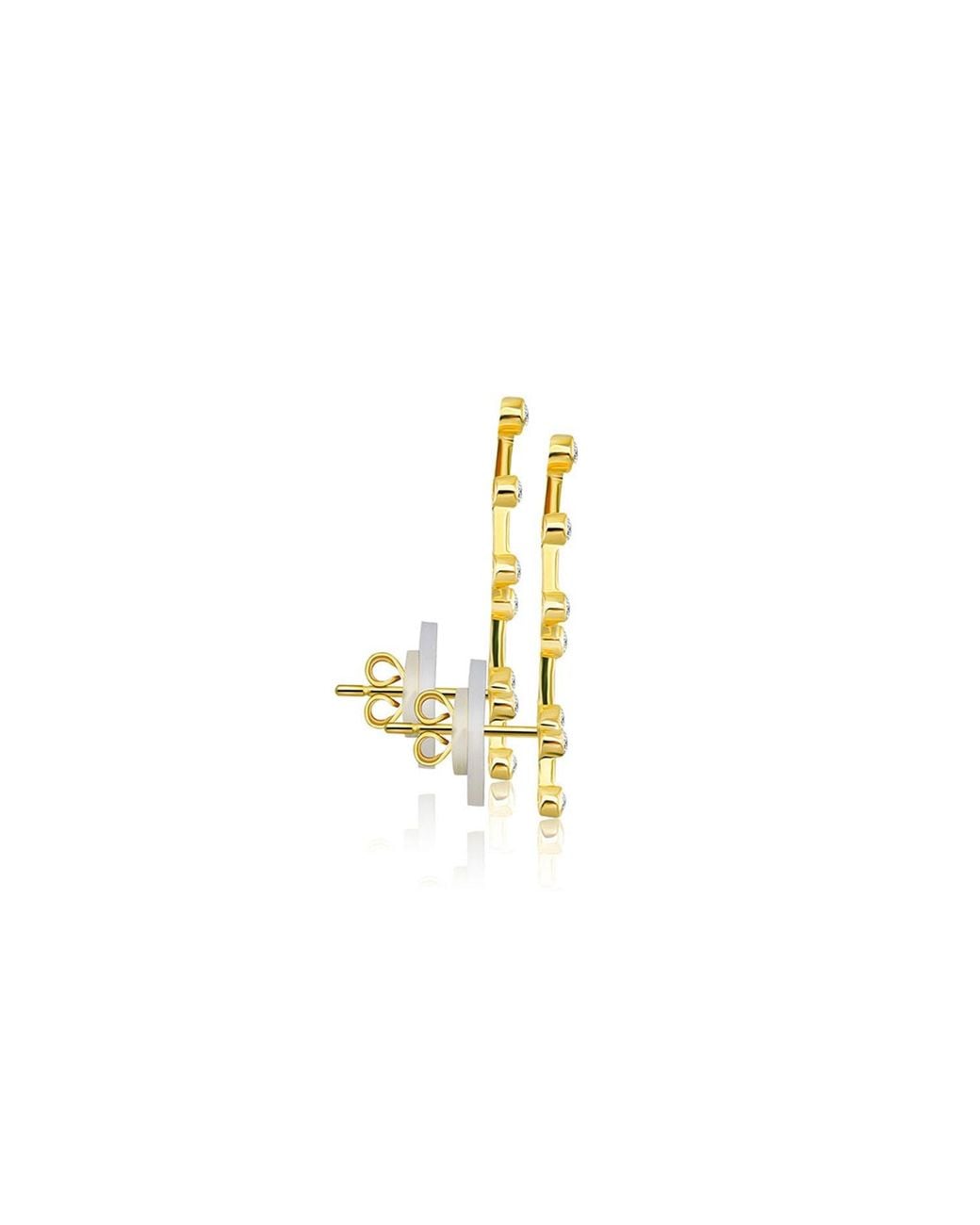 Genevieve Collection Metallic Virgo Zodiac Constellation Earring 18K & Diamond