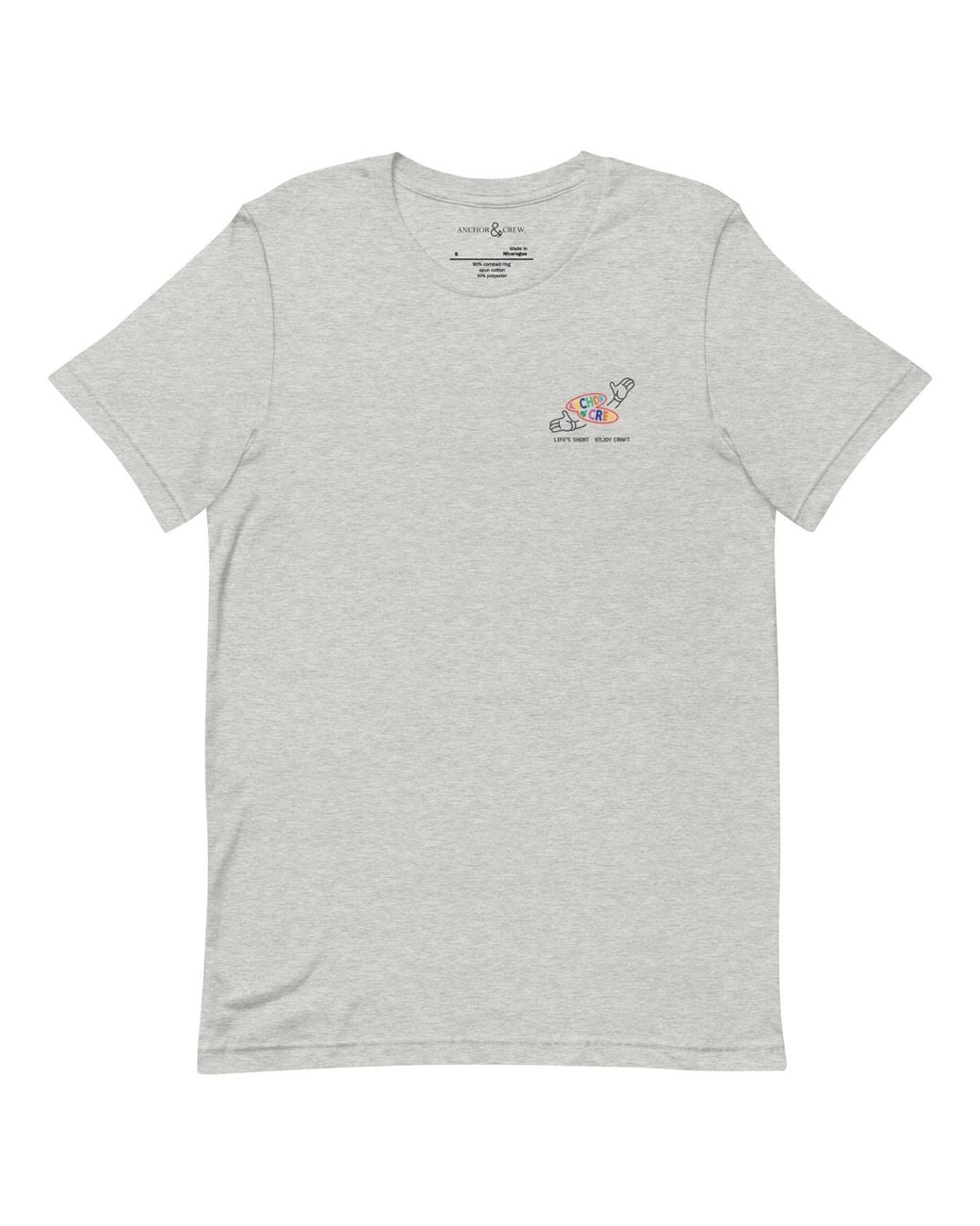 Anchor and Crew Gray Heather Enjoy Craft Dial-A-Local Organic Cotton T-Shirt for men