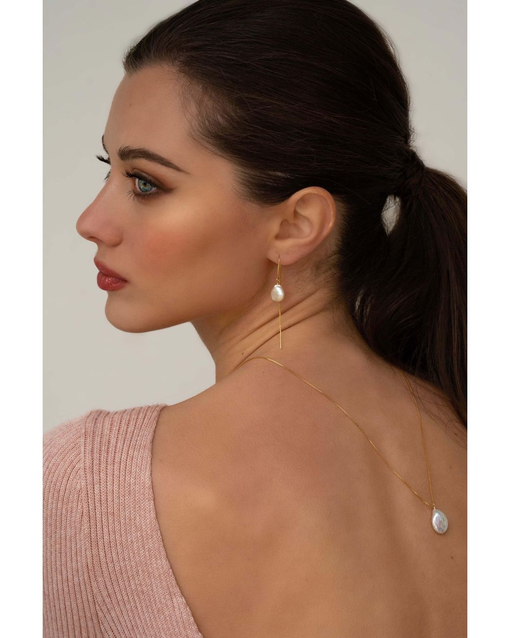 Katy Faye White Lola Earrings