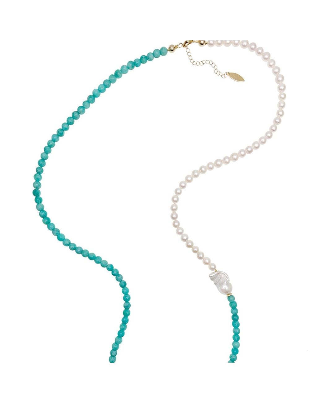 Farra Blue Freshwater Pearls And Long Necklace