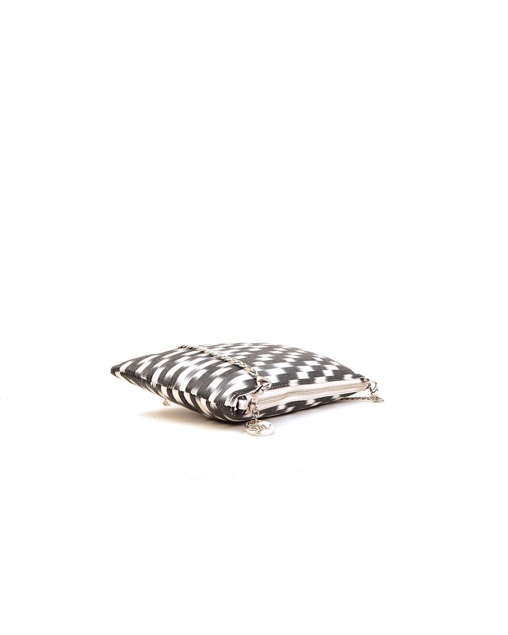 SJW BAGS LONDON Black Aquila Ikat Clutch Bag