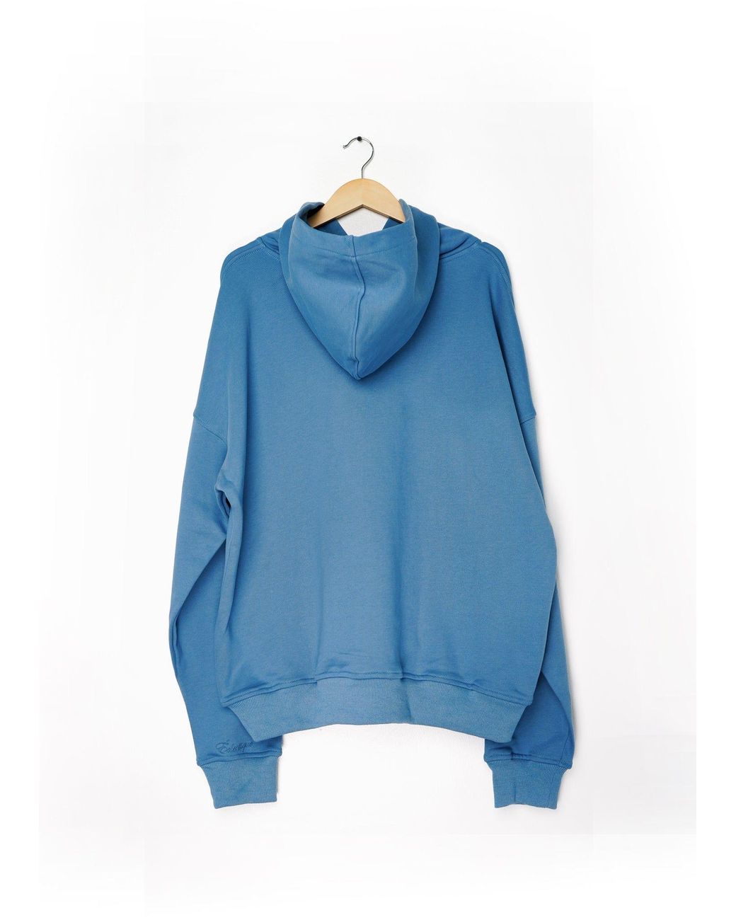 Éclectique Blue Lightweight Terry Hoodie for men