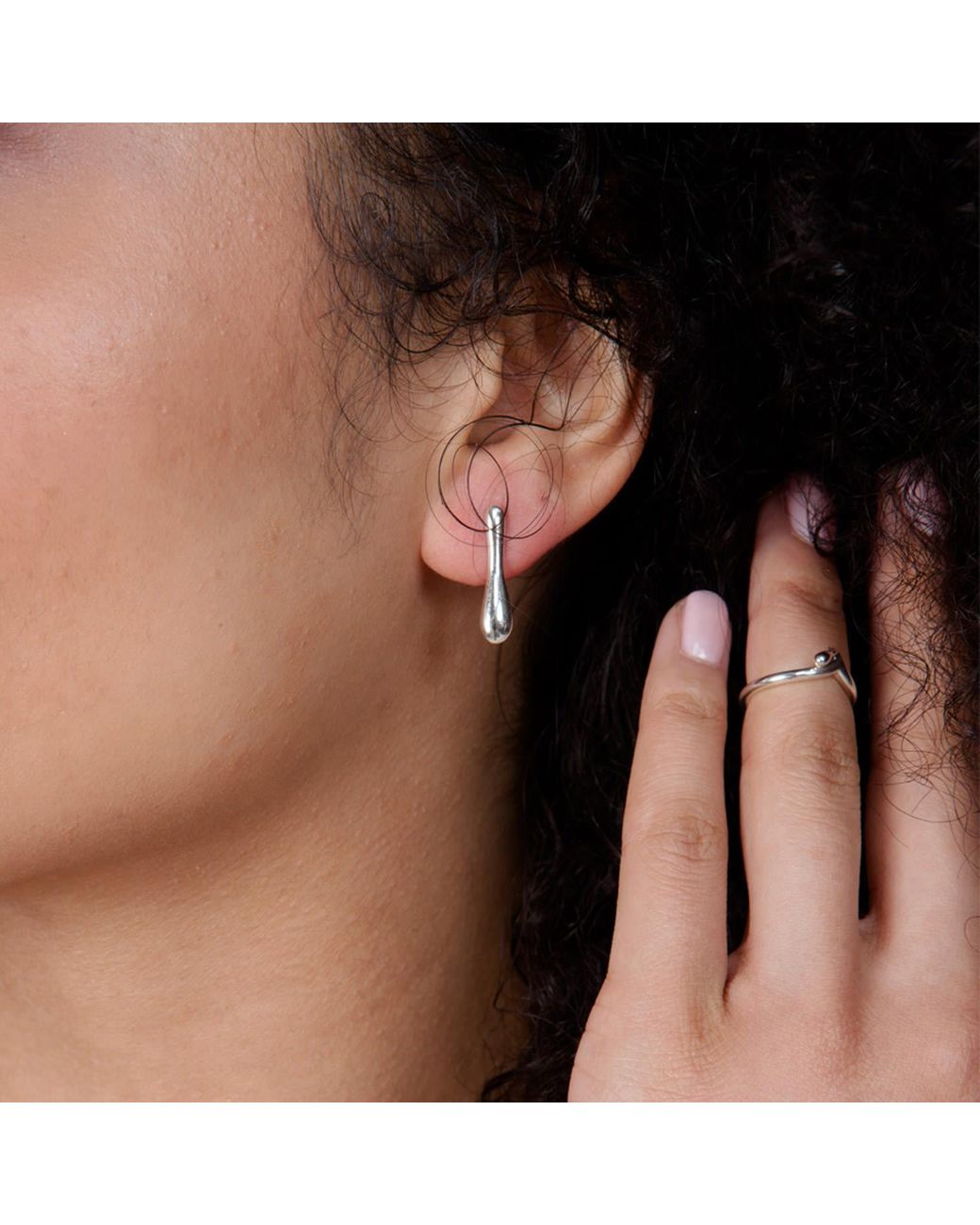 Lucy Quartermaine Metallic Solid Sterling Drop Studs