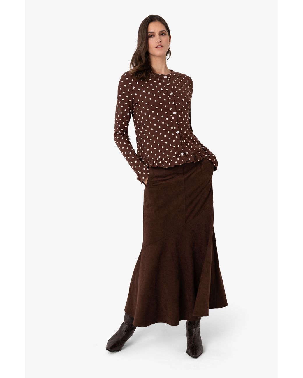 Amy Lynn Brown Edie Viscose Polkadot Cardigan