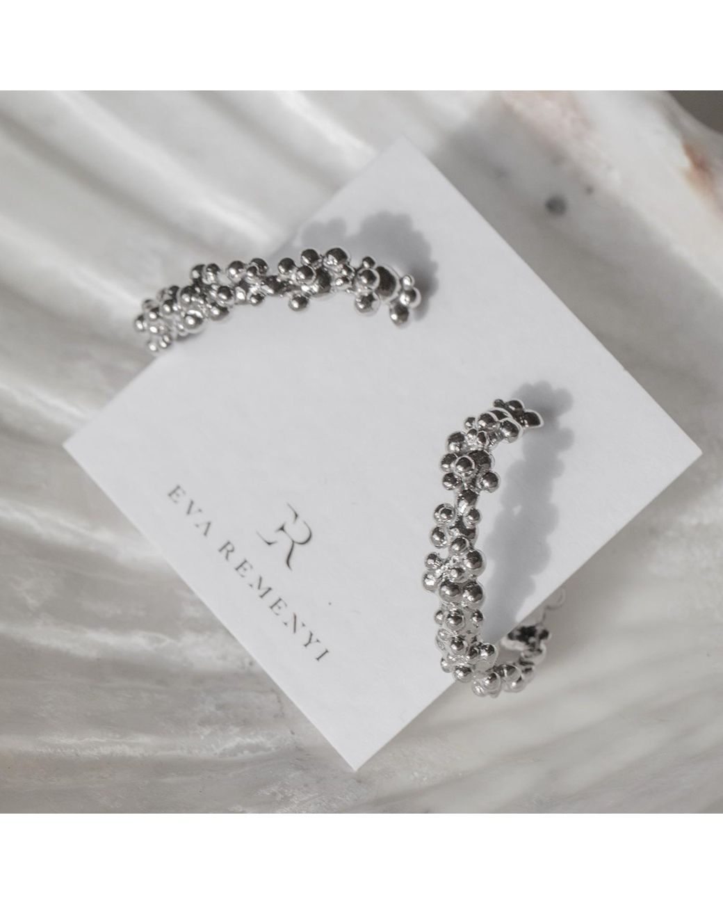 EVA REMENYI Metallic Céleste Deux Hoop Earrings