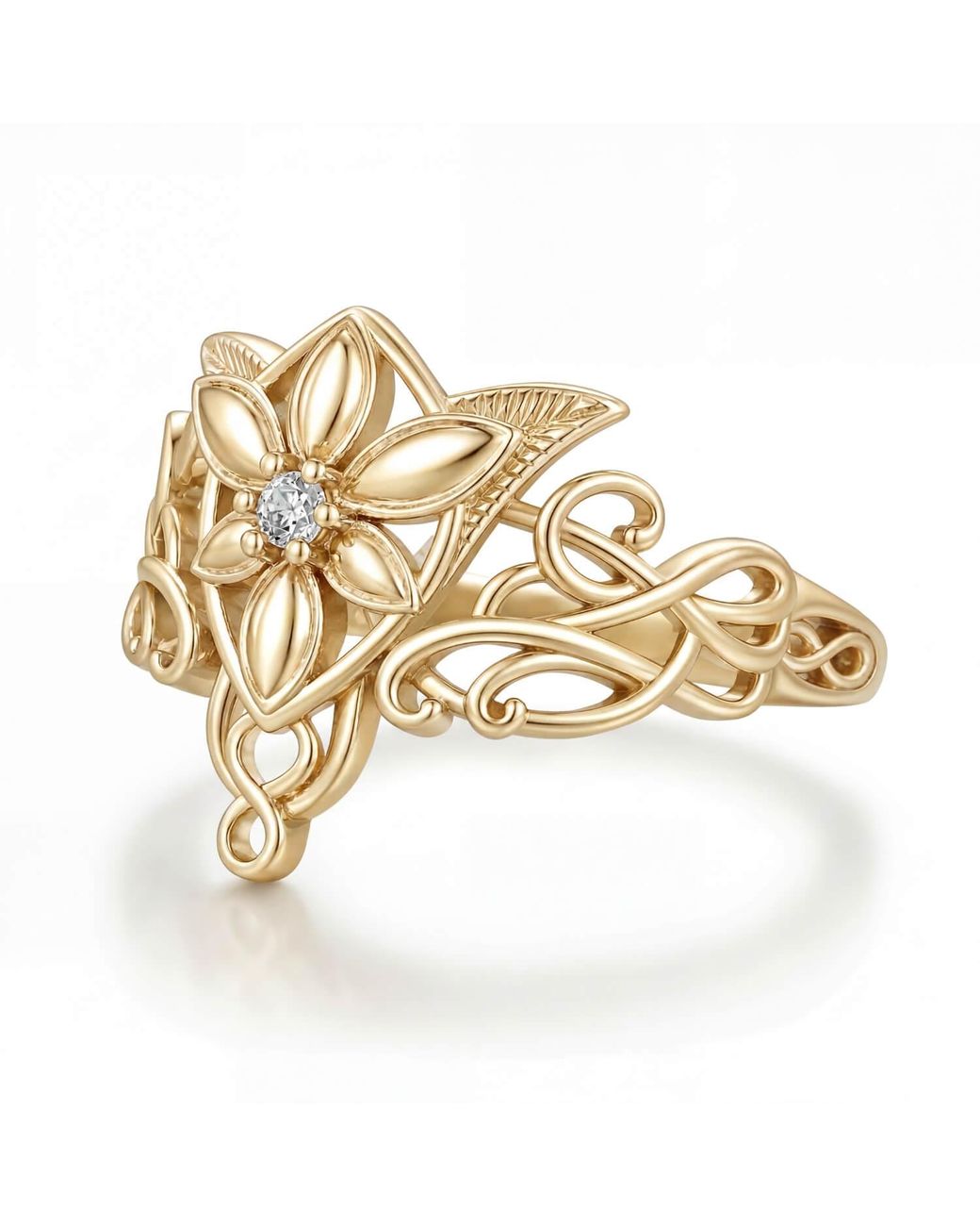 Azura Jewelry New York Metallic Evenfall Star Ring Vermeil