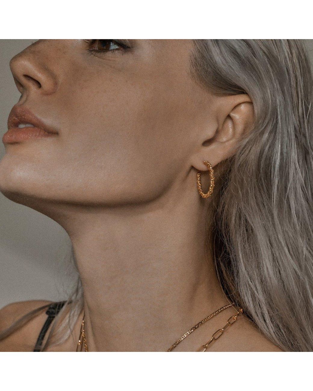 Lait & Lune Metallic Isla Hoop Earrings