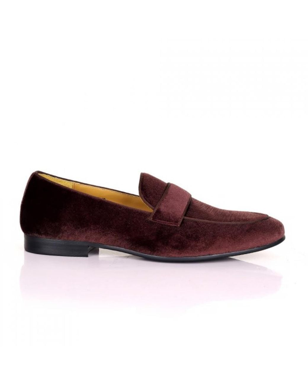 DAVID WEJ Black Alfred Velvet Loafers – Plum for men