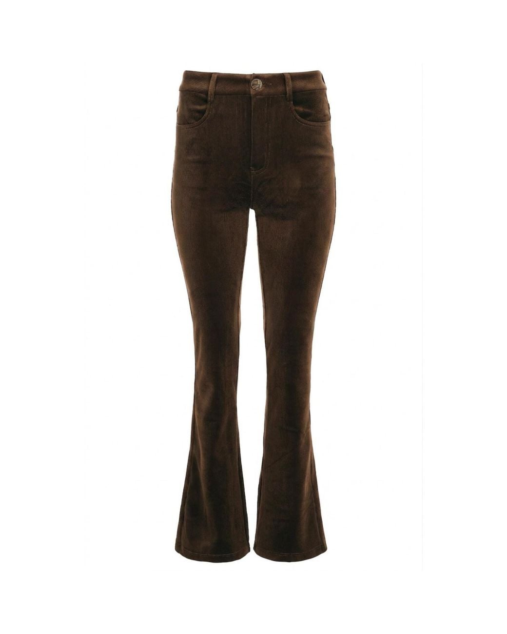 Traffic People Brown Corrie's Bravado Cord Velvet Kick Flare Trousers