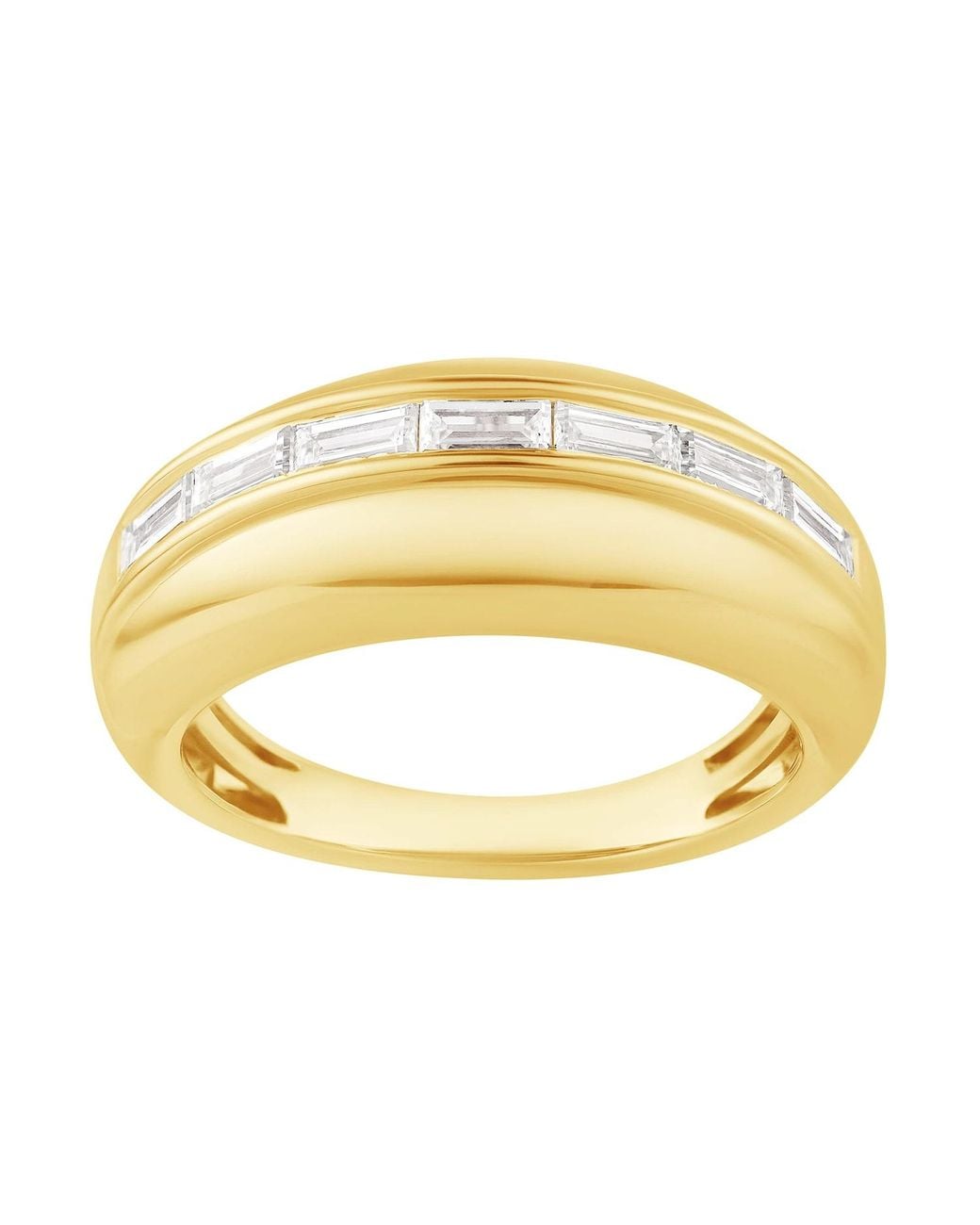 Artisan Metallic 14K Channel Set Baguette Cut Diamond Band Ring
