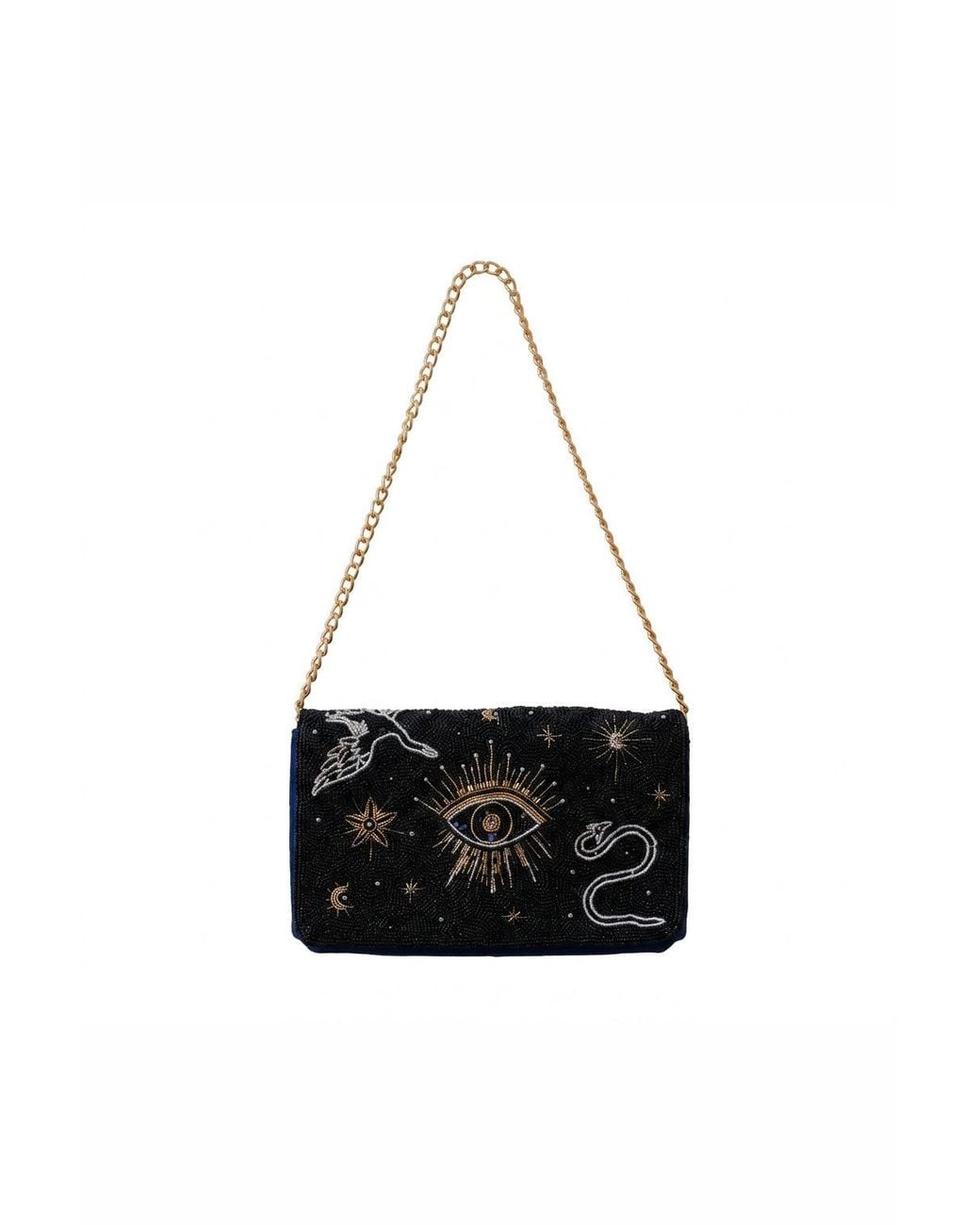 Artemis Muse White Cosmos Embellished Bag