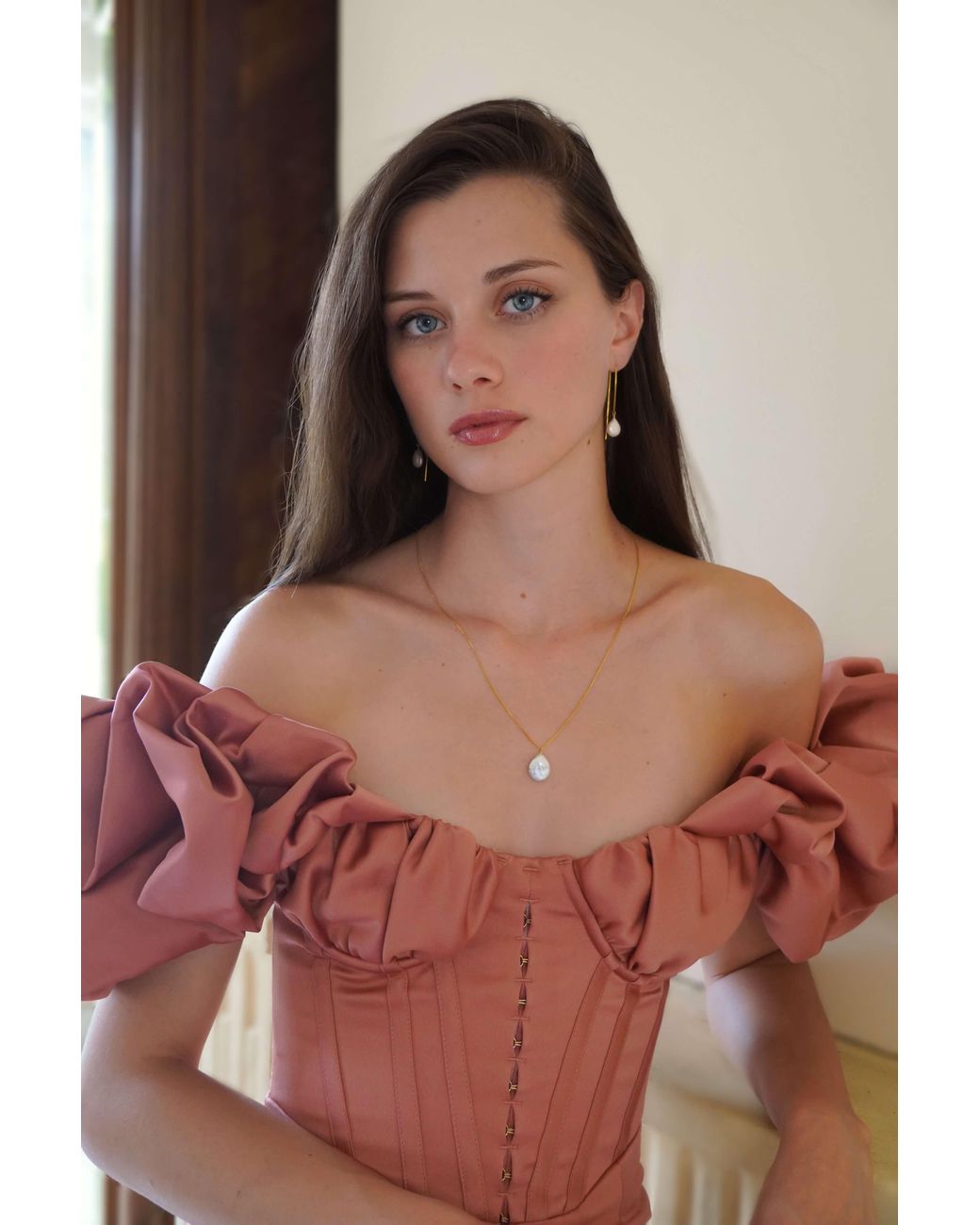 Katy Faye White Lola Earrings